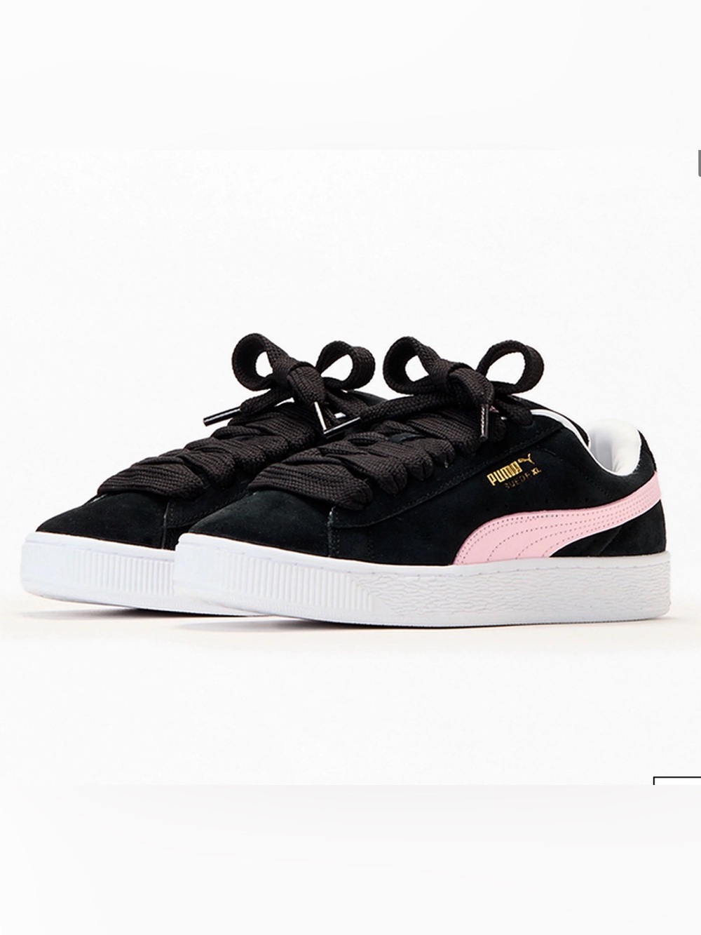 PUMA Suede XL Black Whisp of Pink Women’s Sneakers & Athletic Shoes Size 9